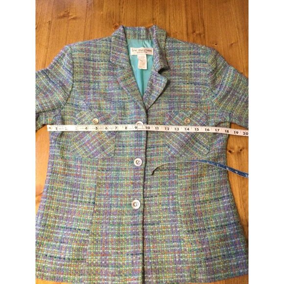 Lew Magram Collection Womens Vintage  2-Piece Blazer & Skirt Set Size 8 Multicol - Picture 8 of 11